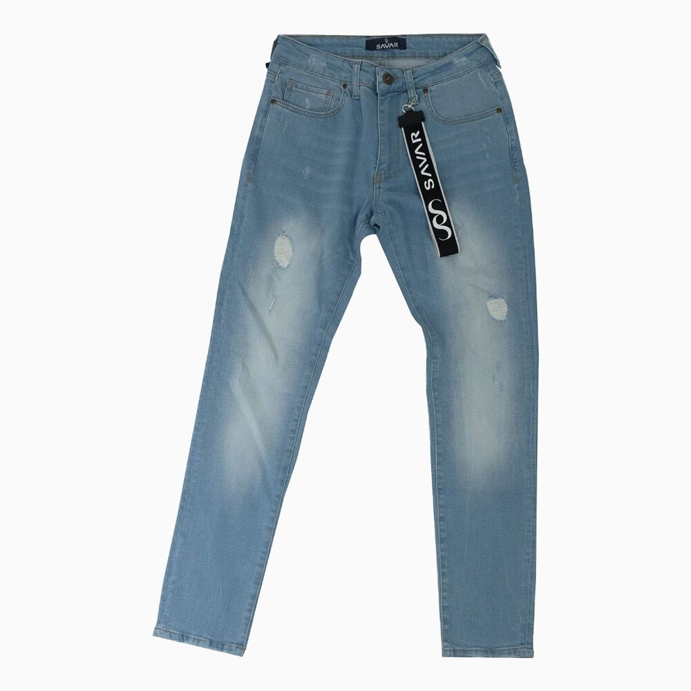 Savar Men's Basic Acid Wash Denim Pant (Brand New)